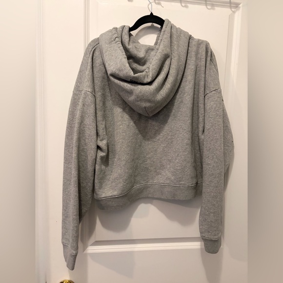 TNA Aritzia Gray Hoodie with Blue Script Logo - Large - Picture 2 of 4